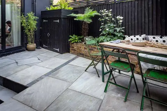 sandstone patio installation hackney image