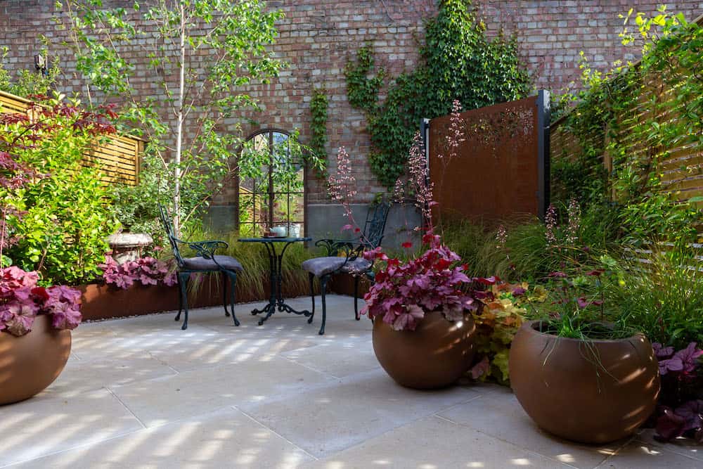 angled patio urban sanctuary garden london e8