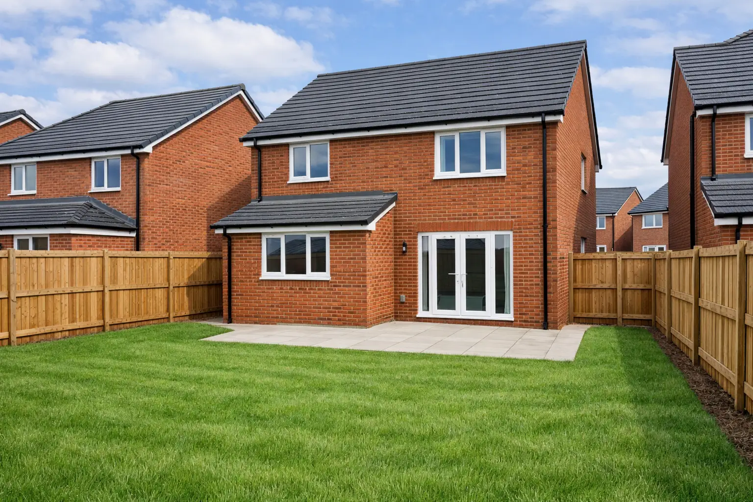 small patio and lawn example